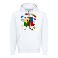 White one puzzle bougie Zipper Hoodie - MaliasSmallBusiness