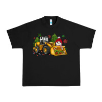 Black christmas bulldozer snowman Urban Heavy Tee - JahusDesignShop