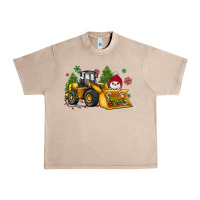 French Oak christmas bulldozer snowman Urban Heavy Tee - JahusDesignShop