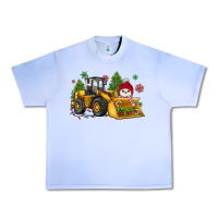 Grape Ice christmas bulldozer snowman Urban Heavy Tee - JahusDesignShop