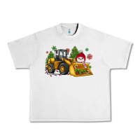 Lunar Rock christmas bulldozer snowman Urban Heavy Tee - JahusDesignShop