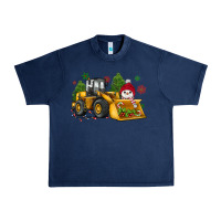 Navy christmas bulldozer snowman Urban Heavy Tee - JahusDesignShop