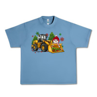 Pebble Blue christmas bulldozer snowman Urban Heavy Tee - JahusDesignShop