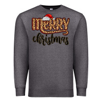Charcoal Heather merry christmas Premium Sweatshirt - MaliasSmallBusiness