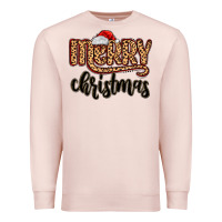 Pale Pink merry christmas Premium Sweatshirt - MaliasSmallBusiness