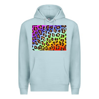 Blue Mist leopard background rainbow 3200x2400 Premium Hoodie - AdoDesignShop