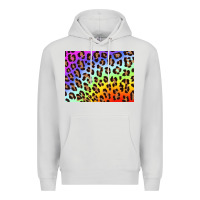 Dove Grey leopard background rainbow 3200x2400 Premium Hoodie - AdoDesignShop
