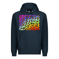 Navy leopard background rainbow 3200x2400 Premium Hoodie - AdoDesignShop