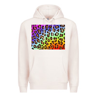Pale Pink leopard background rainbow 3200x2400 Premium Hoodie - AdoDesignShop