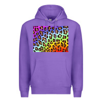 Purple leopard background rainbow 3200x2400 Premium Hoodie - AdoDesignShop