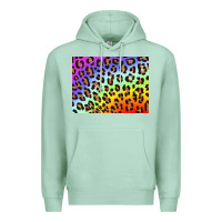 Seafoam leopard background rainbow 3200x2400 Premium Hoodie - AdoDesignShop