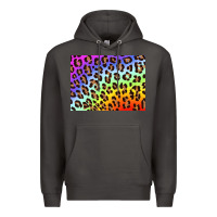 Smoke leopard background rainbow 3200x2400 Premium Hoodie - AdoDesignShop