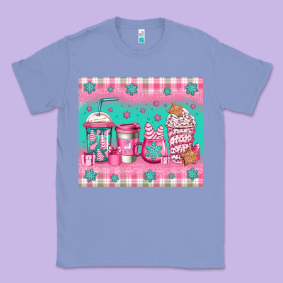 Pink Christmas Coffee Classic Tee Designed By Jasminsmagicworld