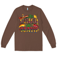Chestnut cinco de mayo with pepper and sombrero Long Sleeve Tee - Artiststas