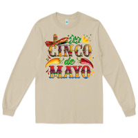 Mushroom cinco de mayo with pepper and sombrero Long Sleeve Tee - Artiststas