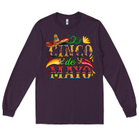 Plum cinco de mayo with pepper and sombrero Long Sleeve Tee - Artiststas
