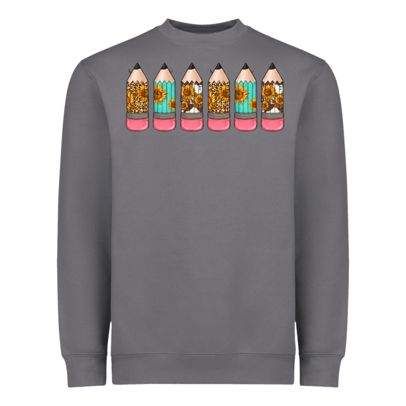 Western Teacher Pencils 16oz Libbey Glass Heavyweight Sweatshirt by HRA Design Shop | Teevron