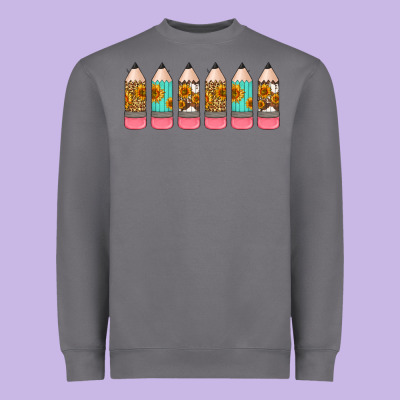 Western Teacher Pencils 16oz Libbey Glass Heavyweight Sweatshirt Designed By Hra Design Shop