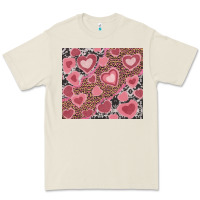 Bone valentines day hearts with leopard and cowhide Premium Tee - RanaPortraitStore