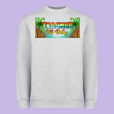 Western Teacher Off Duty 16oz Libbey Glass Heavyweight Sweatshirt Designed By Hra Design Shop