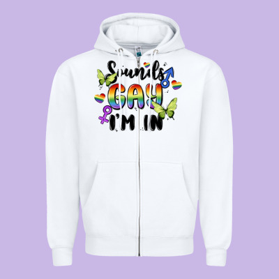 Sounds Gay I'm In Zipper Hoodie Designed By Maliassmallbusiness