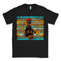 Black doberman with western background Classic Tee - Artiststas