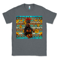 Charcoal Heather doberman with western background Classic Tee - Artiststas