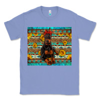 Colony Blue doberman with western background Classic Tee - Artiststas