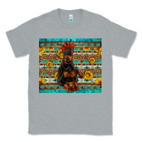 Heather Grey doberman with western background Classic Tee - Artiststas