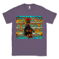 Lavender doberman with western background Classic Tee - Artiststas