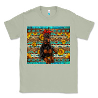 Matcha doberman with western background Classic Tee - Artiststas