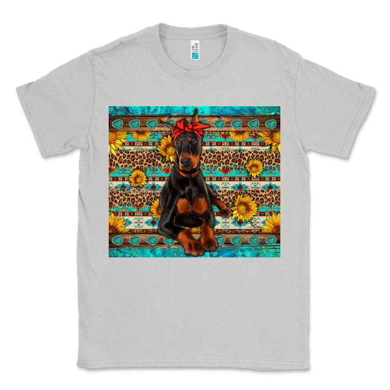 Doberman With Western Background Classic Tee by Artiststas | Teevron