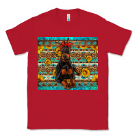 Red doberman with western background Classic Tee - Artiststas