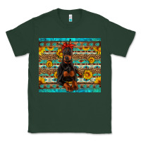 Sports Green doberman with western background Classic Tee - Artiststas