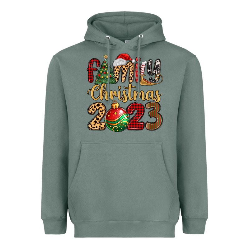 Family Christmas 2023 Heavyweight Hoodie by MaliasSmallBusiness | Teevron