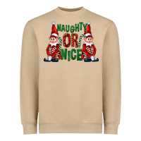 Mushroom Naughty or nice christmas elfs Heavyweight Sweatshirt - FaDigitalArtStudio