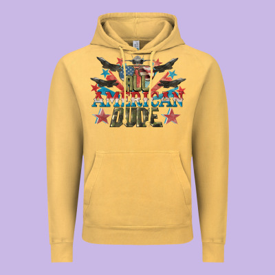All American Dude 4th Of July Vintage Hoodie Designed By Cowgirlartshop