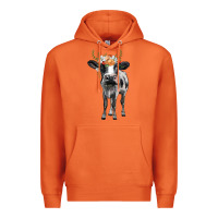 Carrot holstein cow floral wreath Premium Hoodie - BarkalooDesign