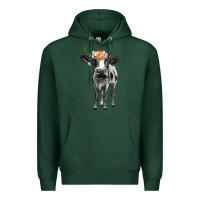 Sports Green holstein cow floral wreath Premium Hoodie - BarkalooDesign