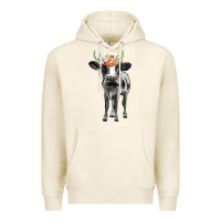 Tofu holstein cow floral wreath Premium Hoodie - BarkalooDesign