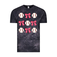 Cloud Black baseball coquette bow Vintage Tee - JahusDesignShop