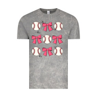 Cloud Rock baseball coquette bow Vintage Tee - JahusDesignShop