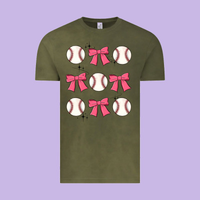 Baseball Coquette Bow Vintage Tee Designed By Jahusdesignshop