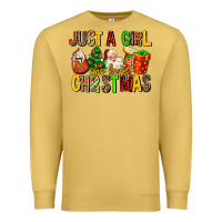 Antique Gold just a girl who loves christmas Premium Sweatshirt - MaliasSmallBusiness