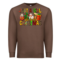 Chestnut just a girl who loves christmas Premium Sweatshirt - MaliasSmallBusiness