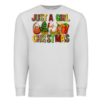 Dove Grey just a girl who loves christmas Premium Sweatshirt - MaliasSmallBusiness