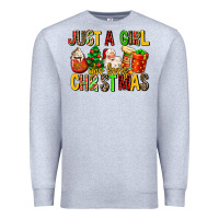 Heather Grey just a girl who loves christmas Premium Sweatshirt - MaliasSmallBusiness