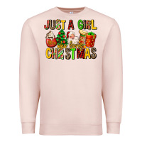 Pale Pink just a girl who loves christmas Premium Sweatshirt - MaliasSmallBusiness