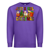 Purple just a girl who loves christmas Premium Sweatshirt - MaliasSmallBusiness
