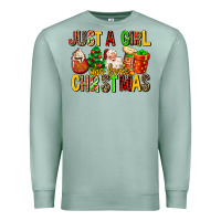 Seafoam just a girl who loves christmas Premium Sweatshirt - MaliasSmallBusiness